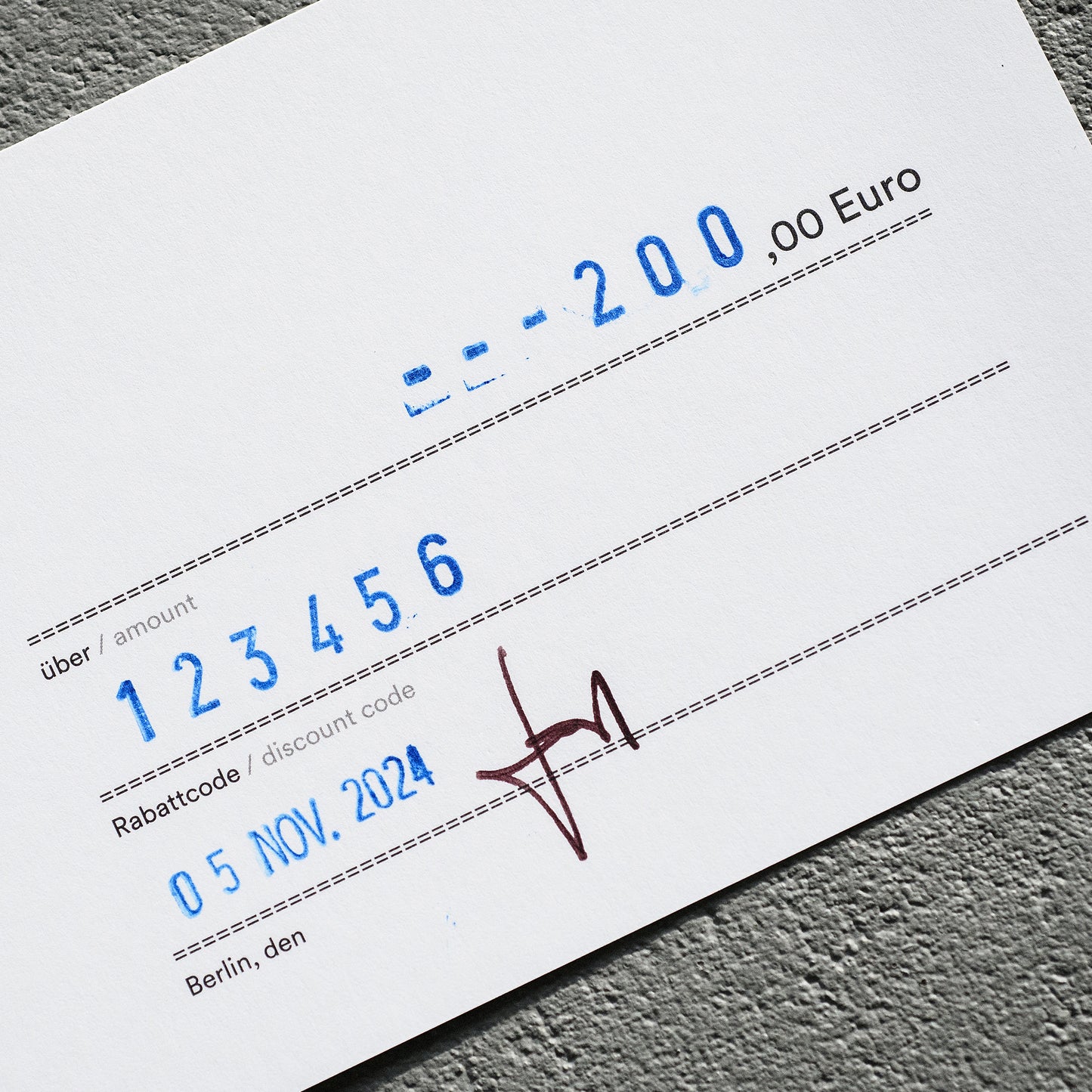 0013 KAFD Gift Card/Geschenkgutschein