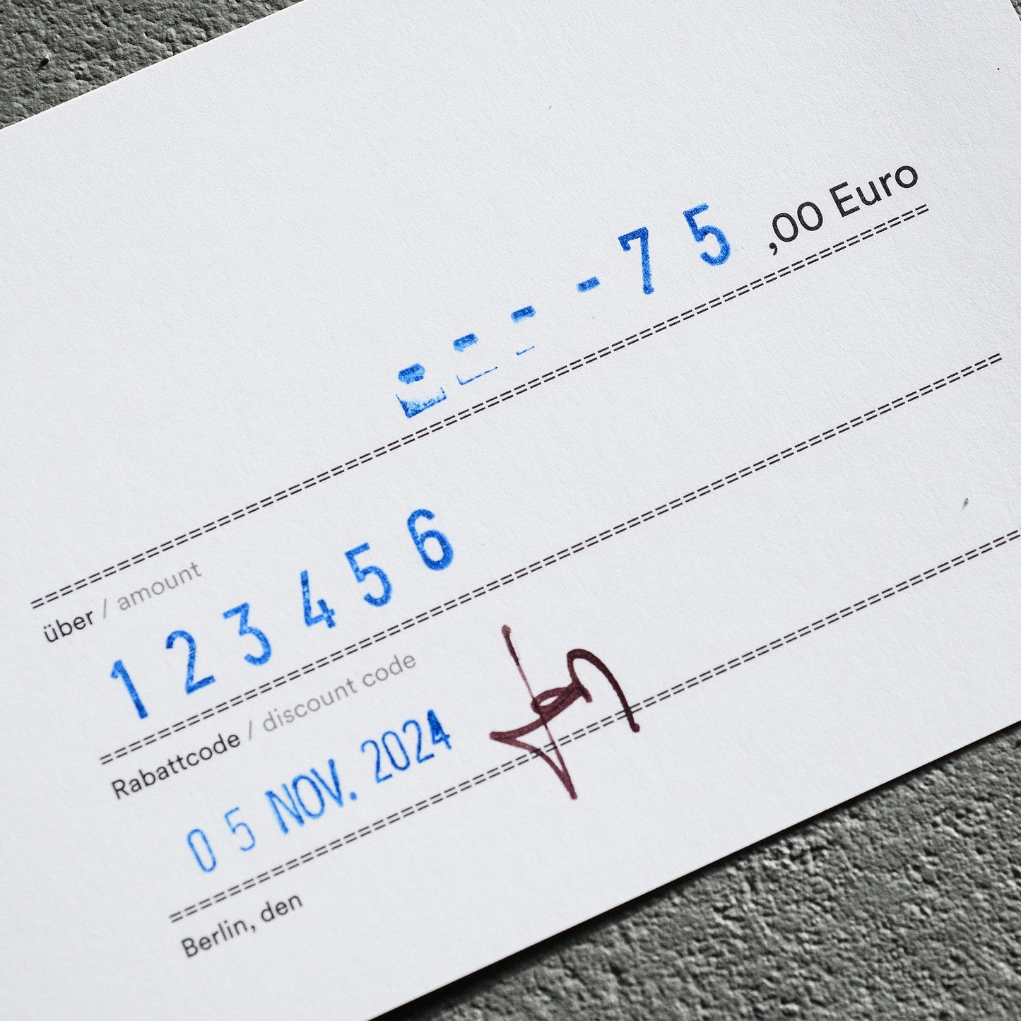 0013 KAFD Gift Card/Geschenkgutschein