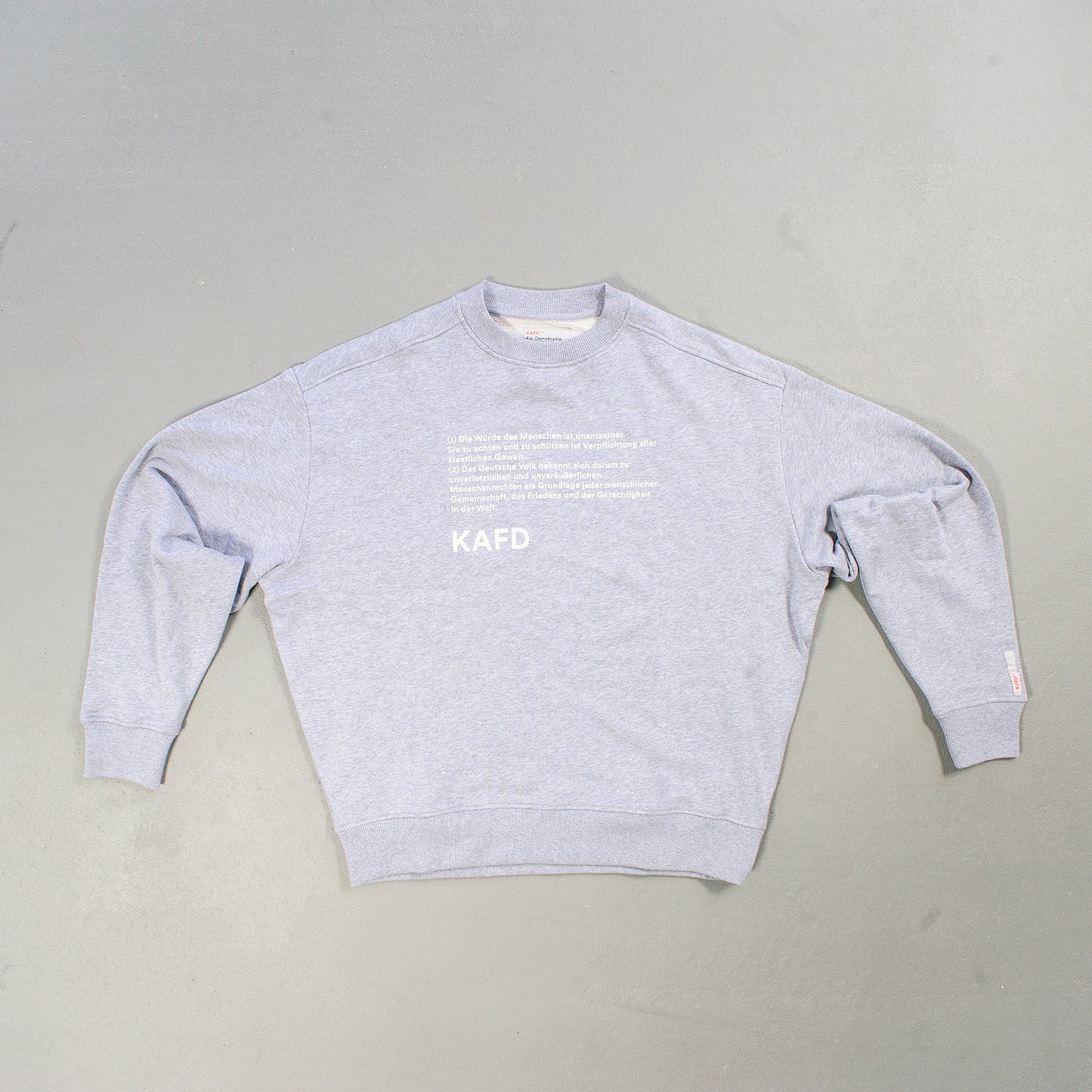 0004 Sweatshirt 'Artikel 1 GG'