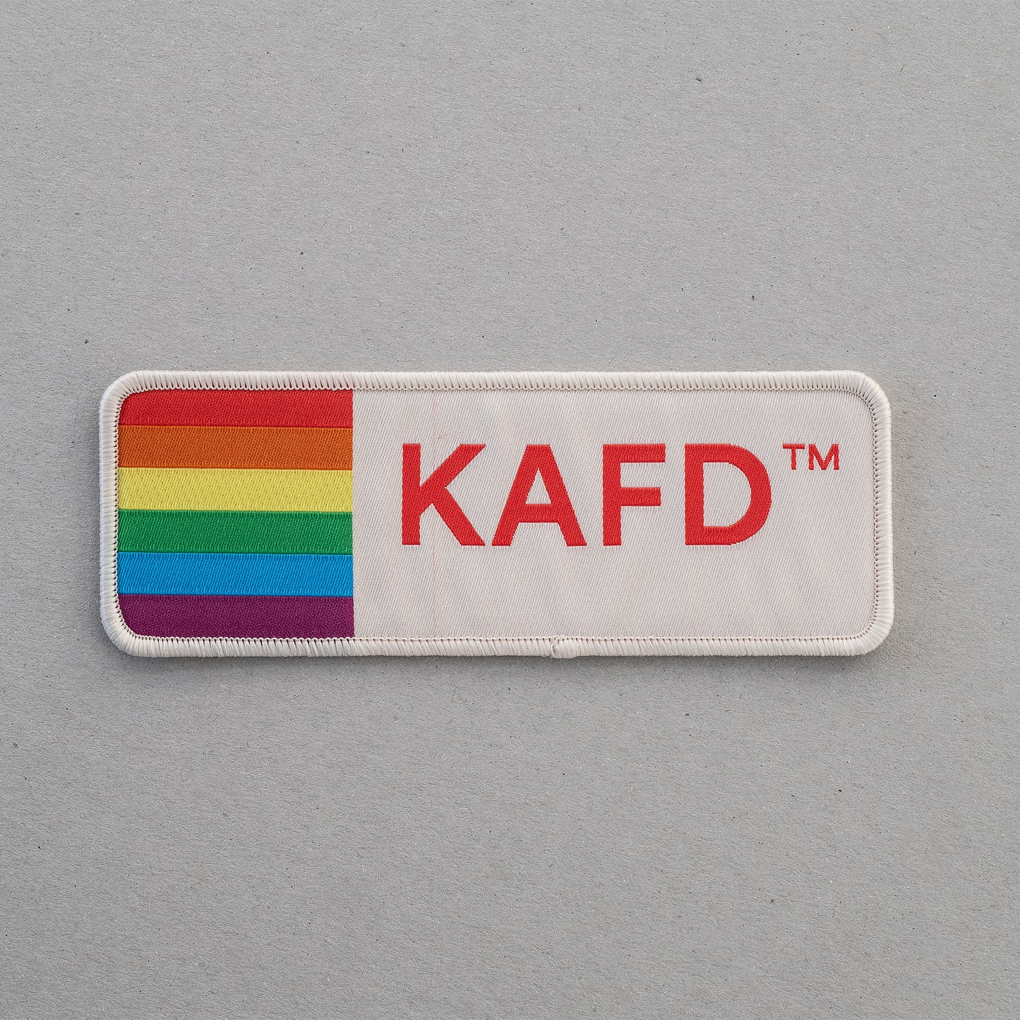 0033 Patch "Rainbow", off-white/red/rainbow