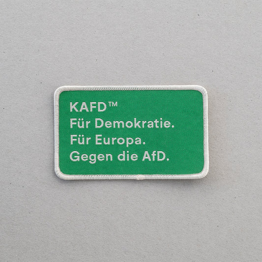 0024 Patch "Demokratie", green/off-white